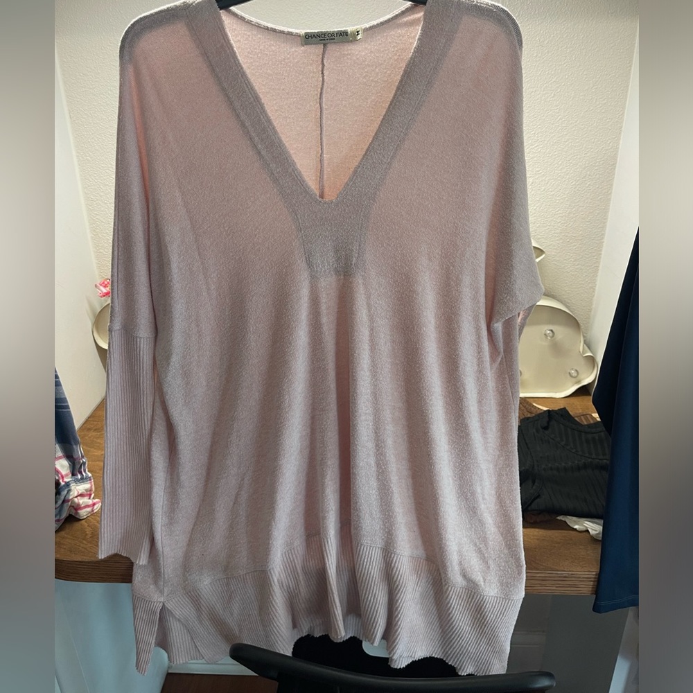Chance Or Fate, Medium Light Pink Oversized Sweater